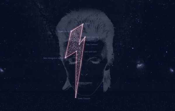 <p>La constelación de estrellas registrada en homenaje al músico David Bowie. / <a href="/null" target="_blank">Stardust for Bowie</a> </p>