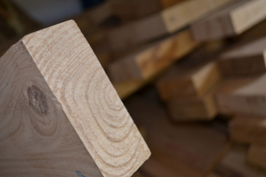 <p>Tablas de castaño en la serrería. Foto: Cetemas</p>