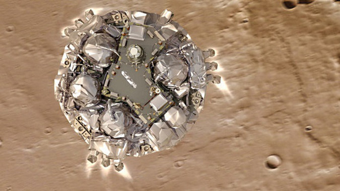 <p>Algo ha ocurrido con Schiaparelli, el módulo de aterrizaje de la misión ExoMars 2016, cuando ha llegado al planeta rojo. / ESA</p>
