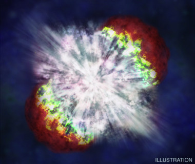 <p>Ilustración de una supernova, una explosión estelar en la que se supone se originan los elementos más pesados. / Chandra/NASA.</p>